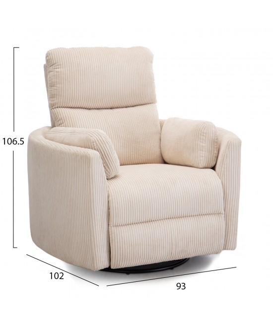 ΠΟΛΥΘΡΟΝΑ ΘΗΛΑΣΜΟΥ/RELAX VELMORA HM3300.03 ΜΠΕΖ ΚΟΤΛΕ ΥΦΑΣΜΑ 93x102x106.5Υεκ ΠΟΛΥΘΡΟΝΑ ΘΗΛΑΣΜΟΥ/RELAX VELMORA HM3300.03 ΜΠΕΖ ΚΟΤΛΕ ΥΦΑΣΜΑ 93x102x106.5Υεκ