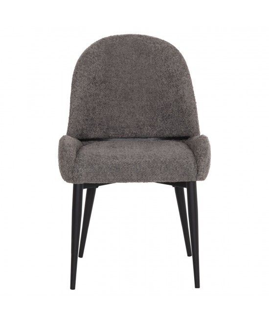 ΚΑΡΕΚΛΑ SARKY HM8585.11 ΥΦΑΣΜΑ ΜΠΟΥΚΛΕ ΓΚΡΙ ΜΕ ΜΕΤΑΛΛΙΚΑ ΠΟΔΙΑ 56x64x88Yεκ.