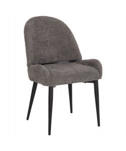 ΚΑΡΕΚΛΑ SARKY HM8585.11 ΥΦΑΣΜΑ ΜΠΟΥΚΛΕ ΓΚΡΙ ΜΕ ΜΕΤΑΛΛΙΚΑ ΠΟΔΙΑ 56x64x88Yεκ.