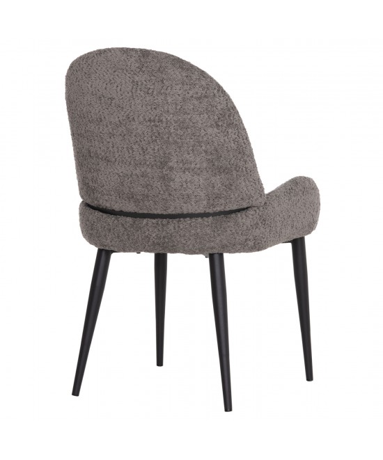 ΚΑΡΕΚΛΑ SARKY HM8585.11 ΥΦΑΣΜΑ ΜΠΟΥΚΛΕ ΓΚΡΙ ΜΕ ΜΕΤΑΛΛΙΚΑ ΠΟΔΙΑ 56x64x88Yεκ.