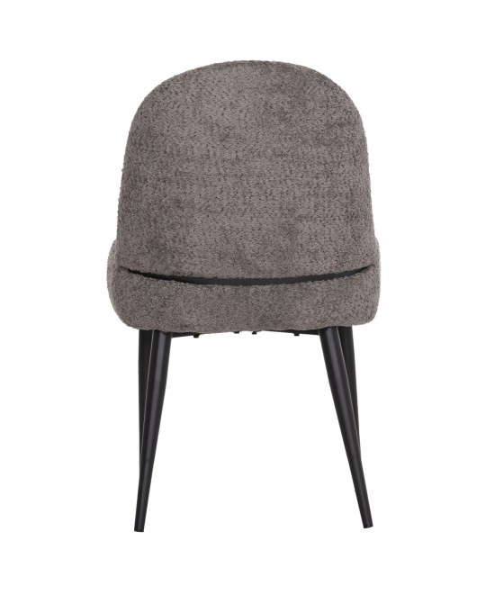 ΚΑΡΕΚΛΑ SARKY HM8585.11 ΥΦΑΣΜΑ ΜΠΟΥΚΛΕ ΓΚΡΙ ΜΕ ΜΕΤΑΛΛΙΚΑ ΠΟΔΙΑ 56x64x88Yεκ.