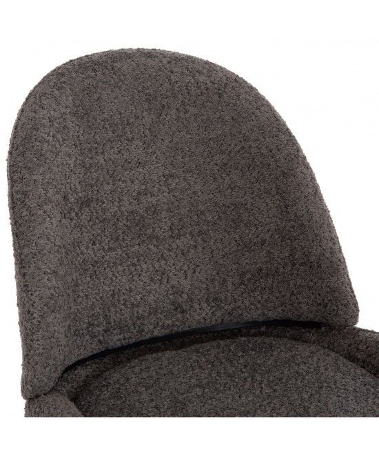 ΚΑΡΕΚΛΑ SARKY HM8585.11 ΥΦΑΣΜΑ ΜΠΟΥΚΛΕ ΓΚΡΙ ΜΕ ΜΕΤΑΛΛΙΚΑ ΠΟΔΙΑ 56x64x88Yεκ.