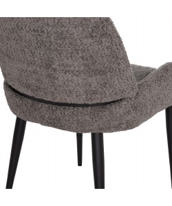 ΚΑΡΕΚΛΑ SARKY HM8585.11 ΥΦΑΣΜΑ ΜΠΟΥΚΛΕ ΓΚΡΙ ΜΕ ΜΕΤΑΛΛΙΚΑ ΠΟΔΙΑ 56x64x88Yεκ.