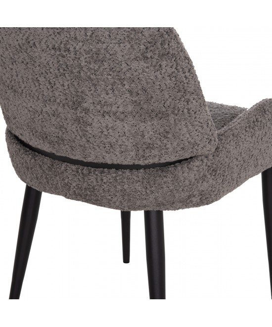 ΚΑΡΕΚΛΑ SARKY HM8585.11 ΥΦΑΣΜΑ ΜΠΟΥΚΛΕ ΓΚΡΙ ΜΕ ΜΕΤΑΛΛΙΚΑ ΠΟΔΙΑ 56x64x88Yεκ.