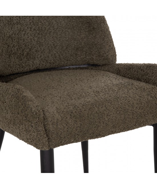 ΚΑΡΕΚΛΑ SARKY HM8585.13 ΥΦΑΣΜΑ ΜΠΟΥΚΛΕ ΠΡΑΣΙΝΟ ΜΕ ΜΕΤΑΛΛΙΚΑ ΠΟΔΙΑ 56x64x88Yεκ.