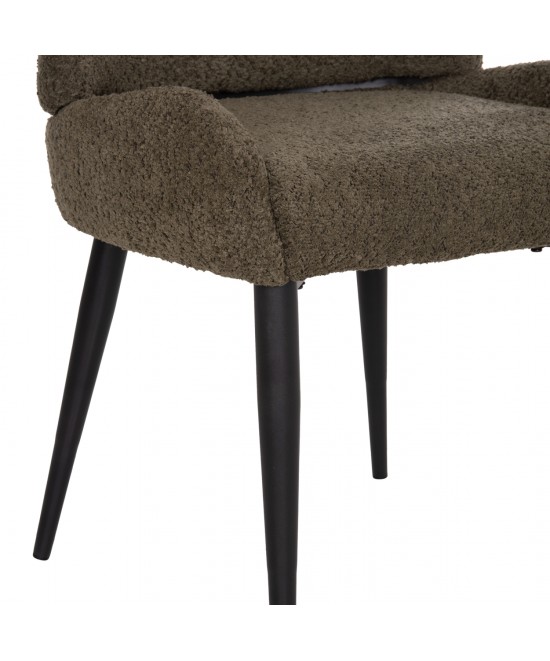 ΚΑΡΕΚΛΑ SARKY HM8585.13 ΥΦΑΣΜΑ ΜΠΟΥΚΛΕ ΠΡΑΣΙΝΟ ΜΕ ΜΕΤΑΛΛΙΚΑ ΠΟΔΙΑ 56x64x88Yεκ.