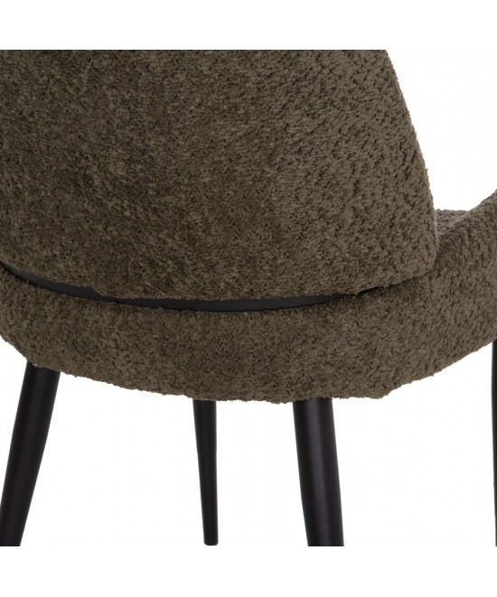 ΚΑΡΕΚΛΑ SARKY HM8585.13 ΥΦΑΣΜΑ ΜΠΟΥΚΛΕ ΠΡΑΣΙΝΟ ΜΕ ΜΕΤΑΛΛΙΚΑ ΠΟΔΙΑ 56x64x88Yεκ.