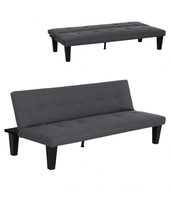 ΚΑΝΑΠΕΣ ΚΡΕΒΑΤΙ 3-ΘΕΣΙΟΣ KORO HM3304.01 ΓΚΡΙ PU ΔΕΡΜΑ 165x75x64Υεκ