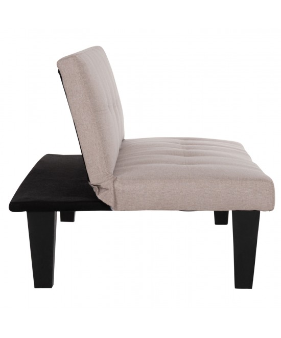 ΚΑΝΑΠΕΣ ΚΡΕΒΑΤΙ 3-ΘΕΣΙΟΣ KORO HM3304.04 ΜΠΕΖ PU ΔΕΡΜΑ 165x75x64Υεκ