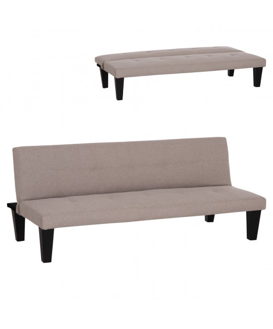 ΚΑΝΑΠΕΣ ΚΡΕΒΑΤΙ 3-ΘΕΣΙΟΣ KORO HM3304.04 ΜΠΕΖ PU ΔΕΡΜΑ 165x75x64Υεκ