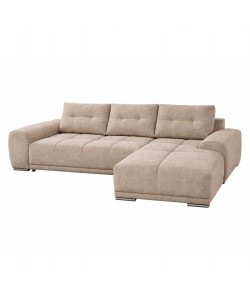 ΚΑΝΑΠΕΣ ΚΡΕΒΑΤΙ ΔΕΞΙΑ ΓΩΝΙΑ COMFYRA HM3336.03R ΜΠΕΖ ΥΦΑΣΜΑ 270x181x75Υεκ