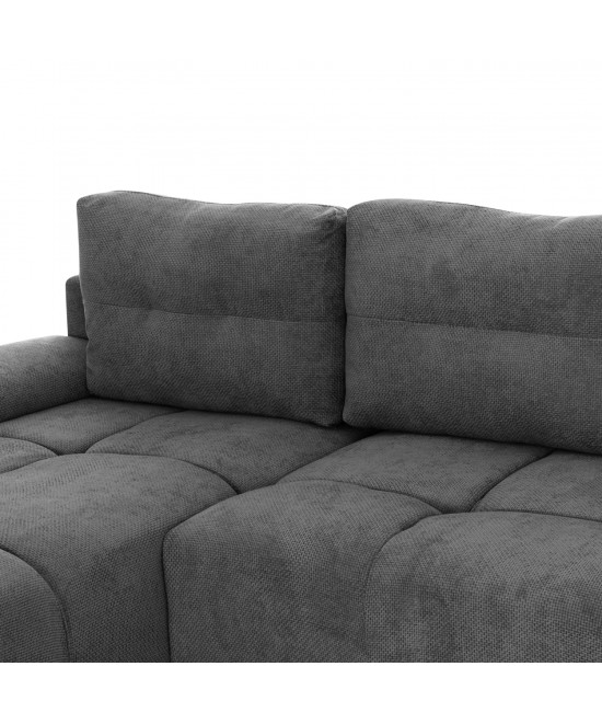 ΚΑΝΑΠΕΣ ΚΡΕΒΑΤΙ ΑΡΙΣΤΕΡΗ ΓΩΝΙΑ COMFYRA HM3336.01L ΓΚΡΙ ΥΦΑΣΜΑ 270x181x75Υεκ