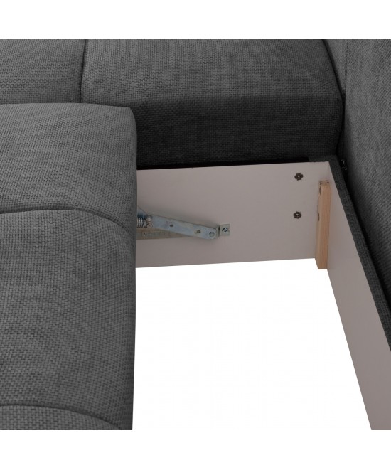 ΚΑΝΑΠΕΣ ΚΡΕΒΑΤΙ ΑΡΙΣΤΕΡΗ ΓΩΝΙΑ COMFYRA HM3336.01L ΓΚΡΙ ΥΦΑΣΜΑ 270x181x75Υεκ