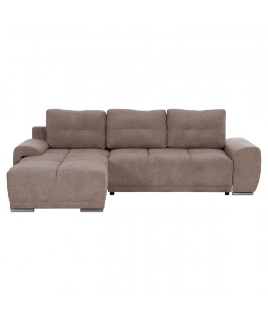 ΚΑΝΑΠΕΣ ΚΡΕΒΑΤΙ ΑΡΙΣΤΕΡΗ ΓΩΝΙΑ COMFYRA HM3336.03L ΜΠΕΖ ΥΦΑΣΜΑ 268x180x83Υεκ