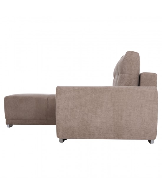 ΚΑΝΑΠΕΣ ΚΡΕΒΑΤΙ ΑΡΙΣΤΕΡΗ ΓΩΝΙΑ COMFYRA HM3336.03L ΜΠΕΖ ΥΦΑΣΜΑ 268x180x83Υεκ