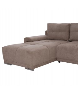 ΚΑΝΑΠΕΣ ΚΡΕΒΑΤΙ ΑΡΙΣΤΕΡΗ ΓΩΝΙΑ COMFYRA HM3336.03L ΜΠΕΖ ΥΦΑΣΜΑ 268x180x83Υεκ