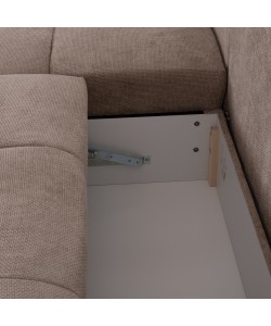 ΚΑΝΑΠΕΣ ΚΡΕΒΑΤΙ ΑΡΙΣΤΕΡΗ ΓΩΝΙΑ COMFYRA HM3336.03L ΜΠΕΖ ΥΦΑΣΜΑ 268x180x83Υεκ