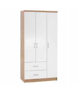 ΝΤΟΥΛΑΠΑ 3ΦΥΛΛΗ ME 2 ΣΥΡΤΑΡΙΑ CAESAR HM340.06 SONAMA - ΛΕΥΚO 89x42,5x181 εκ.