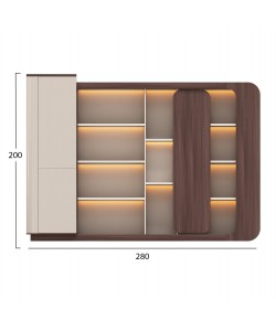 ΒΙΒΛΙΟΘΗΚΗ ΣΕΙΡΑ PRESIDENT HM2148 ΜΕΛΑΜΙΝΗ ΜΠΕΖ & ΚΑΡΥΔΙ--LED ΦΩΤΙΣΜΟΣ 280x40x200Υεκ ΒΙΒΛΙΟΘΗΚΗ ΣΕΙΡΑ PRESIDENT HM2148 ΜΕΛΑΜΙΝΗ ΜΠΕΖ & ΚΑΡΥΔΙ--LED ΦΩΤΙΣΜΟΣ 280x40x200Υεκ