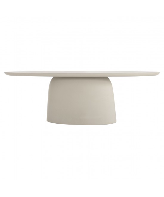 ΤΡΑΠΕΖΙ ΤΡΑΠΕΖΑΡΙΑΣ ΟΒΑΛ BRECCAN HM6577.02 ΜΠΕΖ FIBER CEMENT 240x100x75Υεκ.