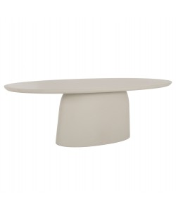 ΤΡΑΠΕΖΙ ΤΡΑΠΕΖΑΡΙΑΣ ΟΒΑΛ BRECCAN HM6577.02 ΜΠΕΖ FIBER CEMENT 240x100x75Υεκ.