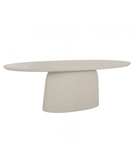ΤΡΑΠΕΖΙ ΤΡΑΠΕΖΑΡΙΑΣ ΟΒΑΛ BRECCAN HM6577.02 ΜΠΕΖ FIBER CEMENT 240x100x75Υεκ.