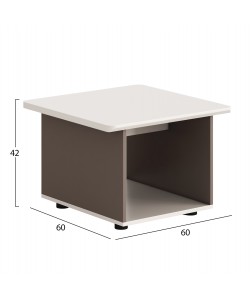 ΒΟΗΘΗΤΙΚΟ ΤΡΑΠΕΖAKI ΣΕΙΡΑ NEWLINE HM18286 ΜΕΛΑΜΙΝΗ ΚΡΕΜ-ΑΝΟΙΧΤΟ ΚΑΦΕ 60x60x42Υεκ