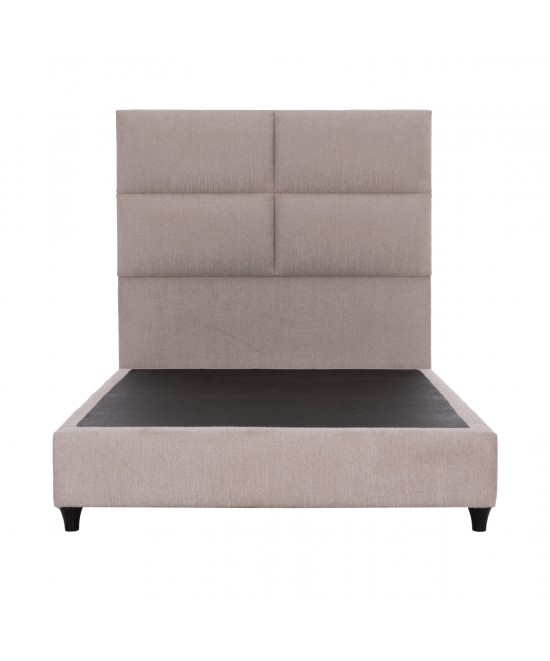 ΚΡΕΒΑΤΙ HMIΔΙΠΛΟ MILO ΑΠΟ ΜΠΕΖ ΥΦΑΣΜΑ HM646.32 ΓΙΑ ΣΤΡΩΜΑ 120x200 εκ.