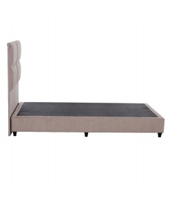 ΚΡΕΒΑΤΙ HMIΔΙΠΛΟ MILO ΑΠΟ ΜΠΕΖ ΥΦΑΣΜΑ HM646.32 ΓΙΑ ΣΤΡΩΜΑ 120x200 εκ.