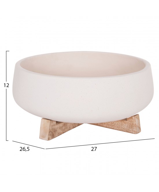 ΓΛΑΣΤΡΑ ΕΣ.ΧΩΡΟΥ FRELLO HM4674.02M ΛΕΥΚΟ FIBER CEMENT--TEAK ΒΑΣΗ 27x26,5x12Υεκ.