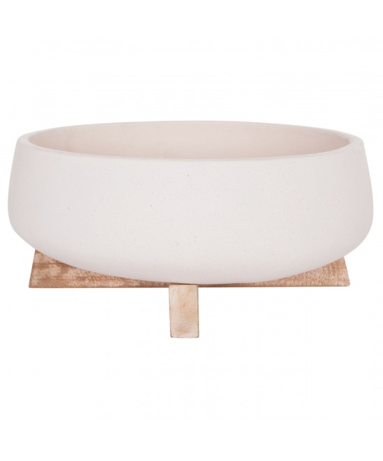 ΓΛΑΣΤΡΑ ΕΣ.ΧΩΡΟΥ FRELLO HM4674.02M ΛΕΥΚΟ FIBER CEMENT--TEAK ΒΑΣΗ 27x26,5x12Υεκ.
