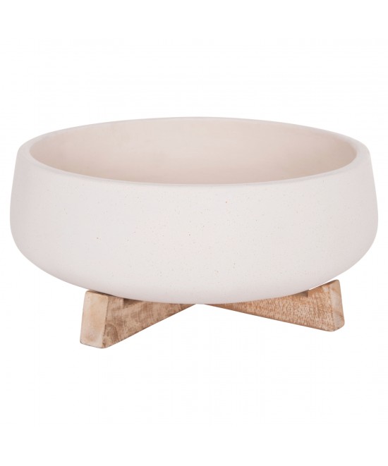 ΓΛΑΣΤΡΑ ΕΣ.ΧΩΡΟΥ FRELLO HM4674.02M ΛΕΥΚΟ FIBER CEMENT--TEAK ΒΑΣΗ 27x26,5x12Υεκ.