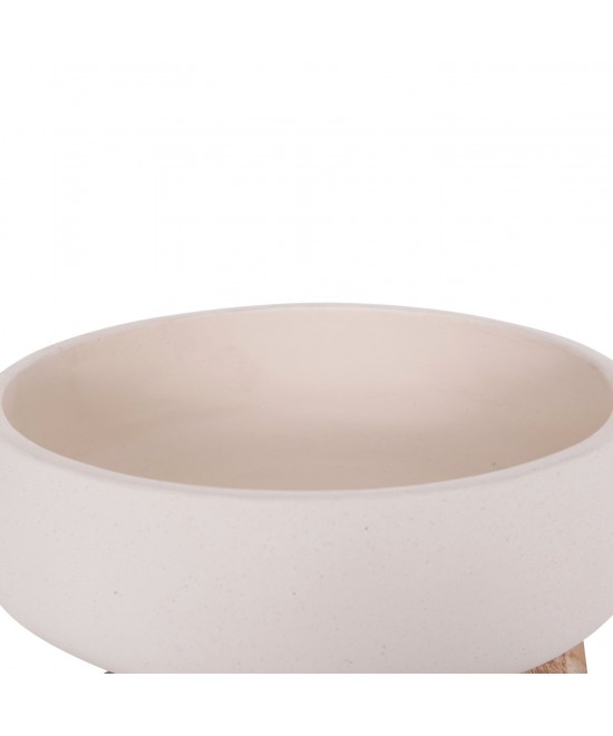 ΓΛΑΣΤΡΑ ΕΣ.ΧΩΡΟΥ FRELLO HM4674.02M ΛΕΥΚΟ FIBER CEMENT--TEAK ΒΑΣΗ 27x26,5x12Υεκ.