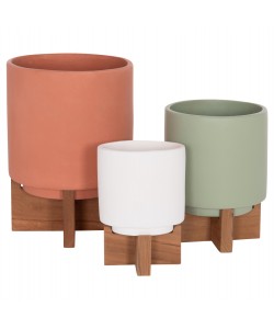 ΣΕΤ 3 ΓΛΑΣΤΡΕΣ ΜΕ TEAK ΒΑΣΕΙΣ TANTI HM4685 FIBER CEMENT ΣΕ 3 ΧΡΩΜΑΤΑ