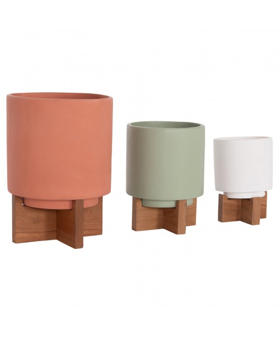 ΣΕΤ 3 ΓΛΑΣΤΡΕΣ ΜΕ TEAK ΒΑΣΕΙΣ TANTI HM4685 FIBER CEMENT ΣΕ 3 ΧΡΩΜΑΤΑ