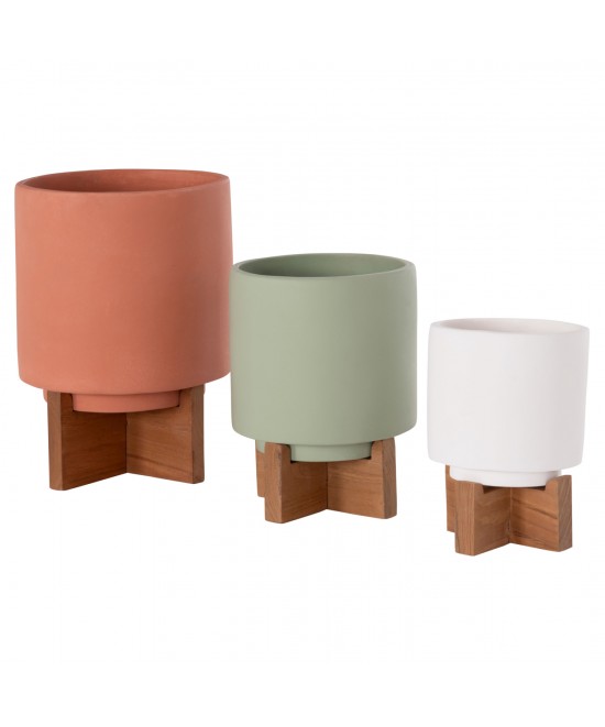 ΣΕΤ 3 ΓΛΑΣΤΡΕΣ ΜΕ TEAK ΒΑΣΕΙΣ TANTI HM4685 FIBER CEMENT ΣΕ 3 ΧΡΩΜΑΤΑ