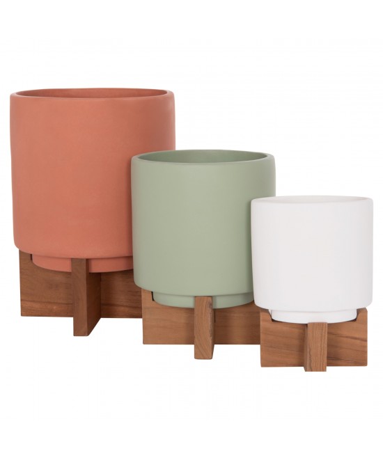 ΣΕΤ 3 ΓΛΑΣΤΡΕΣ ΜΕ TEAK ΒΑΣΕΙΣ TANTI HM4685 FIBER CEMENT ΣΕ 3 ΧΡΩΜΑΤΑ