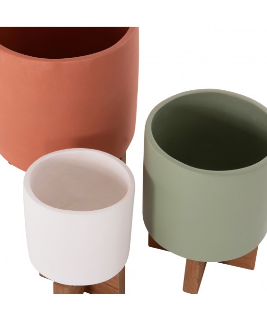 ΣΕΤ 3 ΓΛΑΣΤΡΕΣ ΜΕ TEAK ΒΑΣΕΙΣ TANTI HM4685 FIBER CEMENT ΣΕ 3 ΧΡΩΜΑΤΑ