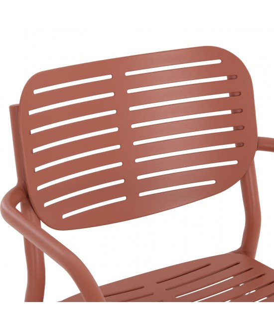 ΠΟΛΥΘΡΟΝΑ ΤΡΑΠΕΖΑΡΙΑΣ HILLIARD HM6644.08 ΑΛΟΥΜΙΝΙΟ ΣΕ TERRACOTTA 58x52x78Υεκ