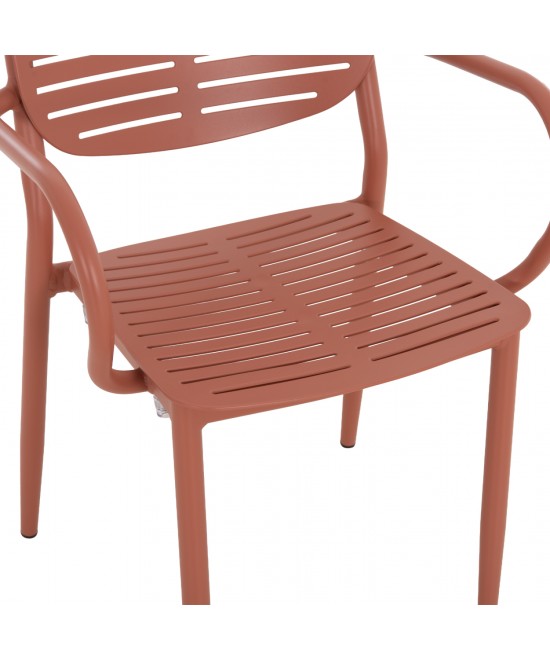 ΠΟΛΥΘΡΟΝΑ ΤΡΑΠΕΖΑΡΙΑΣ HILLIARD HM6644.08 ΑΛΟΥΜΙΝΙΟ ΣΕ TERRACOTTA 58x52x78Υεκ