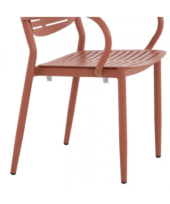 ΠΟΛΥΘΡΟΝΑ ΤΡΑΠΕΖΑΡΙΑΣ HILLIARD HM6644.08 ΑΛΟΥΜΙΝΙΟ ΣΕ TERRACOTTA 58x52x78Υεκ