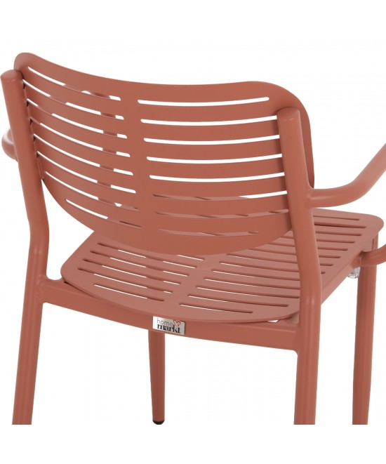 ΠΟΛΥΘΡΟΝΑ ΤΡΑΠΕΖΑΡΙΑΣ HILLIARD HM6644.08 ΑΛΟΥΜΙΝΙΟ ΣΕ TERRACOTTA 58x52x78Υεκ