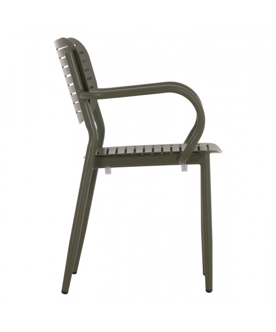 ΠΟΛΥΘΡΟΝΑ ΤΡΑΠΕΖΑΡΙΑΣ HILLIARD HM6644.07 ΑΛΟΥΜΙΝΙΟ ΣΕ OLIVE GREEN 58x52x78Υεκ