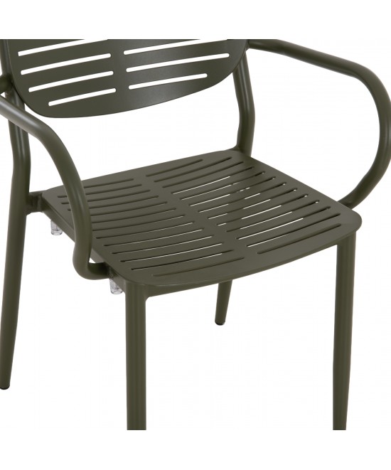 ΠΟΛΥΘΡΟΝΑ ΤΡΑΠΕΖΑΡΙΑΣ HILLIARD HM6644.07 ΑΛΟΥΜΙΝΙΟ ΣΕ OLIVE GREEN 58x52x78Υεκ