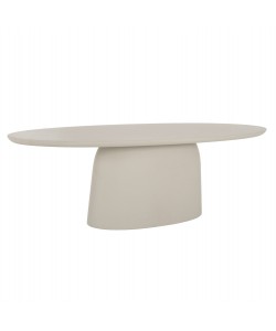 ΤΡΑΠΕΖΙ ΣΑΛΟΝΙΟΥ ΟΒΑΛ BRECCAN HM6594.02 ΜΠΕΖ FIBER CEMENT 130x70x40Υεκ