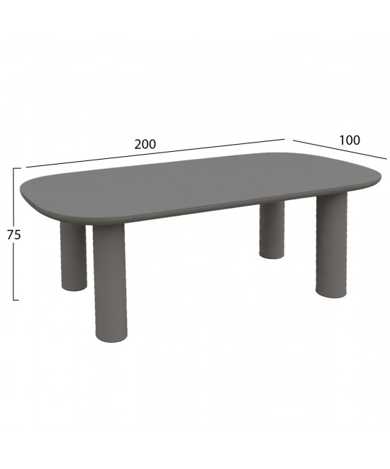 ΤΡΑΠΕΖΙ ΤΡΑΠΕΖΑΡΙΑΣ KIORA HM6597.01 ΓΚΡΙ FIBER CEMENT 200x100x75Υεκ ΤΡΑΠΕΖΙ ΤΡΑΠΕΖΑΡΙΑΣ KIORA HM6597.01 ΓΚΡΙ FIBER CEMENT 200x100x75Υεκ