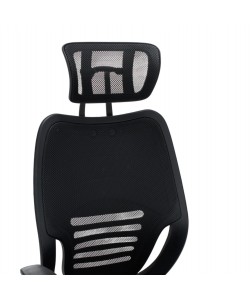 ΚΑΡΕΚΛΑ ΓΡΑΦΕΙΟΥ BRIEF HM1206.01 ΜΑΥΡΟ MESH--ΒΑΣΗ ΧΡΩΜΙΟΥ 63x64x122Υεκ.