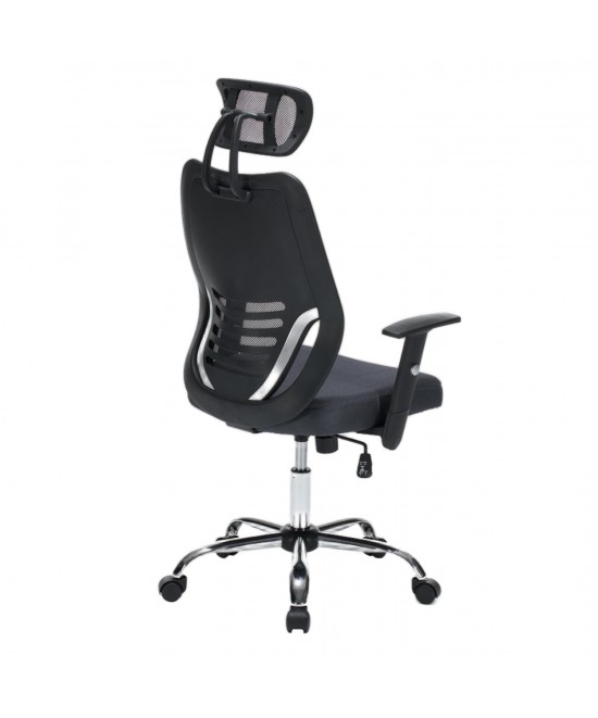 ΚΑΡΕΚΛΑ ΓΡΑΦΕΙΟΥ BRIEF HM1206.02 ΓΚΡΙ MESH--ΒΑΣΗ ΧΡΩΜΙΟΥ 63x64x122Υεκ.