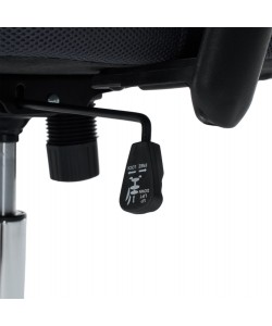 ΚΑΡΕΚΛΑ ΓΡΑΦΕΙΟΥ BRIEF HM1206.02 ΓΚΡΙ MESH--ΒΑΣΗ ΧΡΩΜΙΟΥ 63x64x122Υεκ.