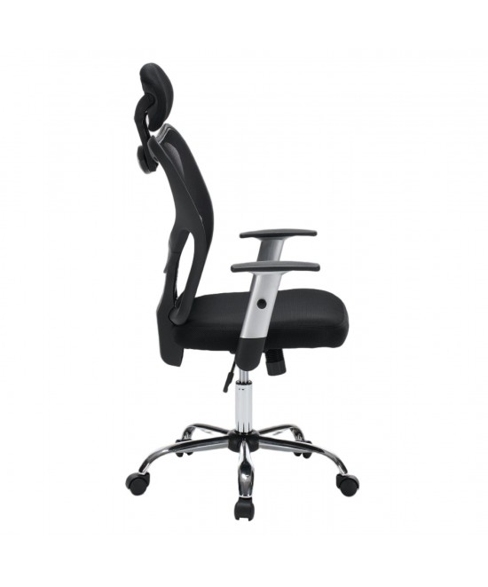 ΚΑΡΕΚΛΑ ΓΡΑΦΕΙΟΥ CUORE HM1207.01 ΜΑΥΡΟΣ ΣΚΕΛΕΤΟΣ-ΜΑΥΡΟ MESH 63x61x125Υεκ